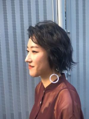 【reir下北沢】*ワンサイドショートボブ+ダークアッシュ* 【reir下北沢】*ワンサイドショートボブ+ダークアッシュ*