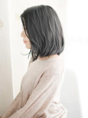 かきあげ前髪の大人カール