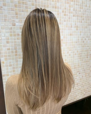 ★バレイヤージュのようなハイライト★