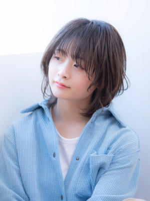 抜け感シースルーボブ