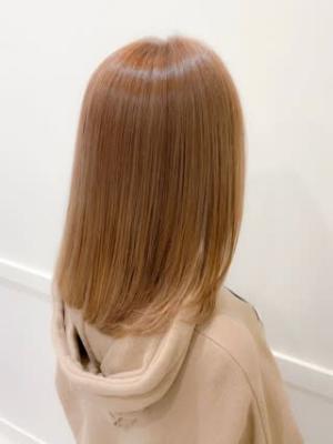 【flor 戸塚】*ナチュラルストレート+マロンブランジュ*