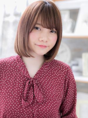 朝楽♪大人かわいいナチュラルボブスタイル　小顔