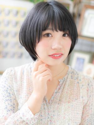 黒髪がGOOD！ナチュラルマッシュショート　簡単スタイリング