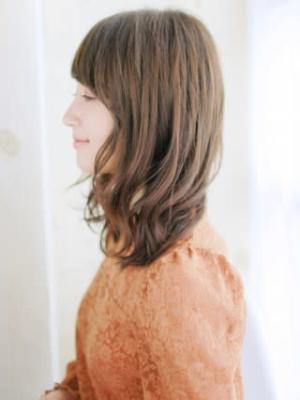 透け感バングのゆるミックスカールのイメージ画像