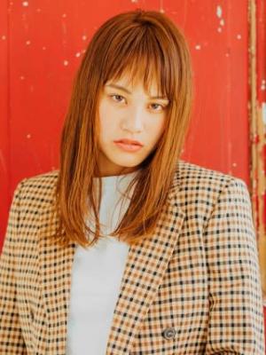 シャギーバングなツヤロング