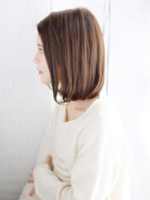 大人かきあげバングのワンカールスタイル