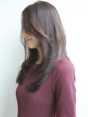 大人可愛いセミロング