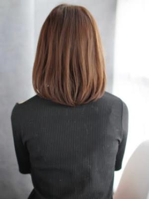 大人かきあげバングのワンカールスタイル