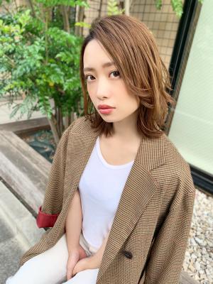 アフロート添田】小顔になれるくびれミディ デジタルパーマ