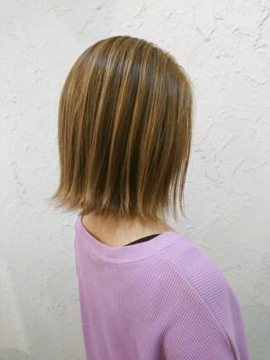 【flor 戸塚】*切りっぱなしボブ+グレージュベージュ*