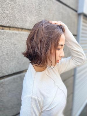 【reir下北沢】*外ハネボブ+ミルキーベージュ* 【reir下北沢】*外ハネボブ+ミルキーベージュ*のイメージ画像