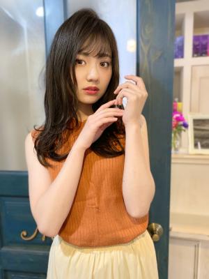 【アフロート添田】トップふんわり毛先パーマワンカールロング