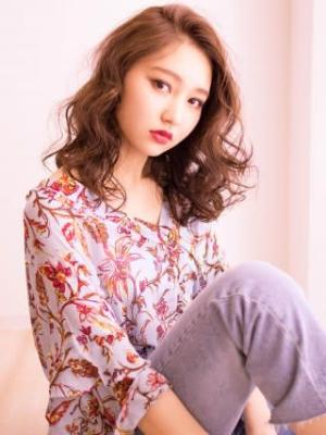 20代30代◎小顔　無造作カール　ボブディ くびれセミディ
