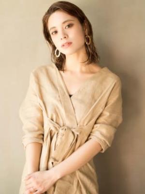 大人ボブ×シアーベージュ