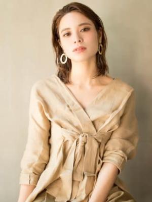 大人ボブ×シアーベージュ