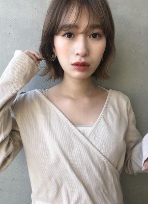 透明感シアーベージュ×シースルーバング【K_81】