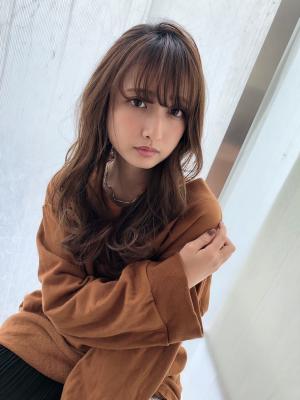 女子アナ風くびれセミディ【シナモンブランジュ】U-254