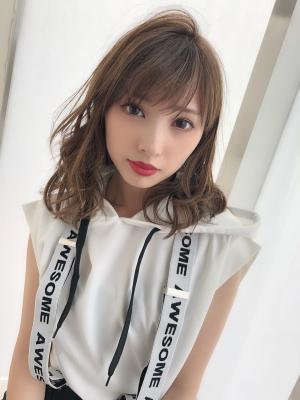 女子アナ風清楚セミディ【シナモンブランジュ】