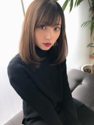 女子アナ風清楚セミディ【シナモンブランジュ】