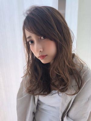女子アナ風セミディ【透明感ブランジュ】U-299