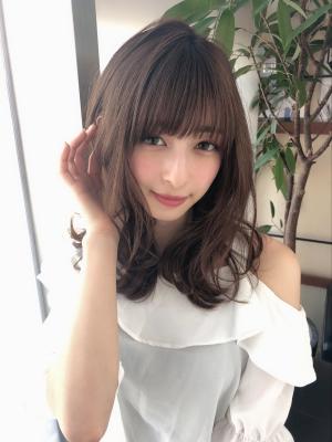 女子アナ風くびれセミディ【シナモンブランジュ】U-248