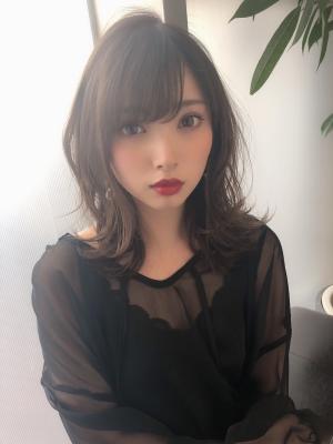 女子アナ風清楚セミディ【シナモンブランジュ】U-325
