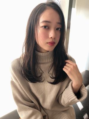 女子アナ風清楚セミディ【シナモンブランジュ】U-322