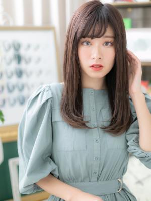 大人かわいい…小顔グラデーションレイヤー　重めスタイル