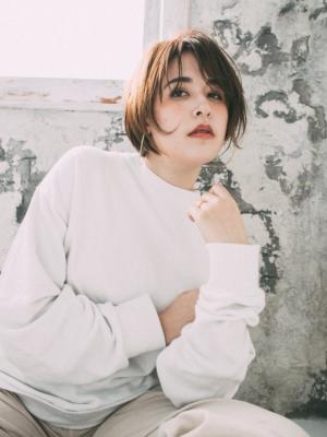 大人人気ひし形ショートボブ