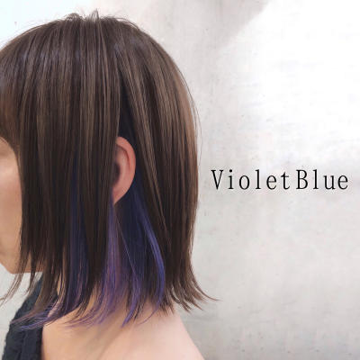 VioletBlueなイヤリングカラー