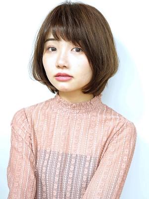 シースルーショートボブ