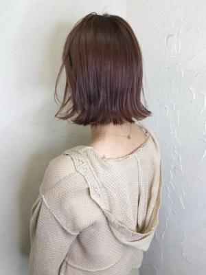 【reir下北沢】*外ハネボブ+ラズベリーベージュ*