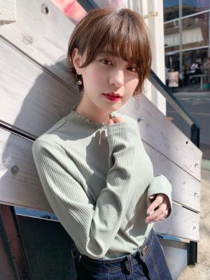 【アフロート添田】大人かわいい小顔ショート アッシュベージュ