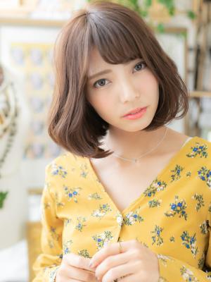くせ毛風ニュアンスカール♪Aラインラブ大人ボブ　毛先パーマ