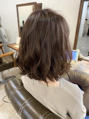 アフロート添田】暗め透明感カラー ラベージュビフォーアフター