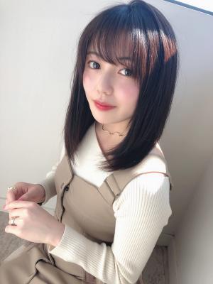 女子アナ風清楚ミディ