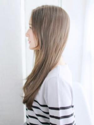 かきあげナチュラルストレートスタイル