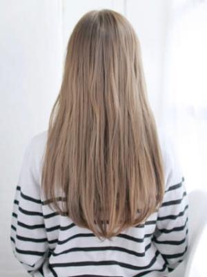 かきあげナチュラルストレートスタイル