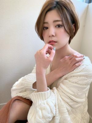 【アフロート添田】やわらかマニッシュショートアッシュブラウン