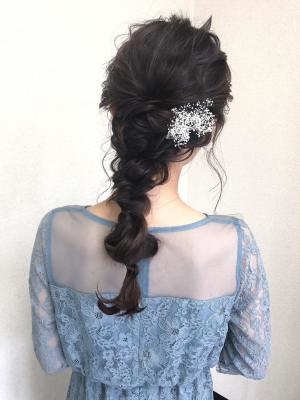 結婚式アレンジ編み下ろし