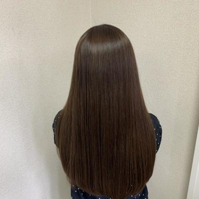 アッシュベージュ×ロング