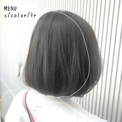 透明感グレージュのボブ 透明感グレージュのボブのイメージ画像