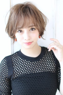 40代からのショートボブパーマA667