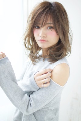 ニュアンスカールエアリーボブエアリーカールふわふわロングA