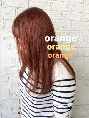 オレンジカラーオレンジブラウンロングヘアカシスカラー4104 オレンジカラーオレンジブラウンロングヘアカシスカラー4104