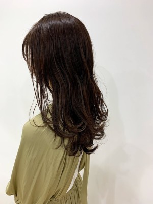 大人可愛いセミロング