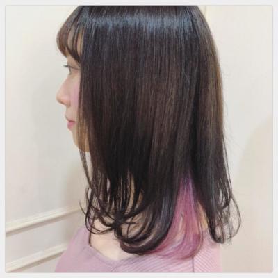 [cropes辻堂 斉藤]インナーカラー×ピュアピンク