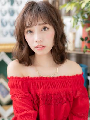 大人かわいい♪外国人風フェミニンボブディ　くせ毛風