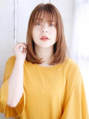 透け感バングのワンカールスタイル