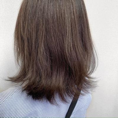 ベージュアッシュ☆ミディボブ